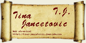 Tina Jančetović vizit kartica